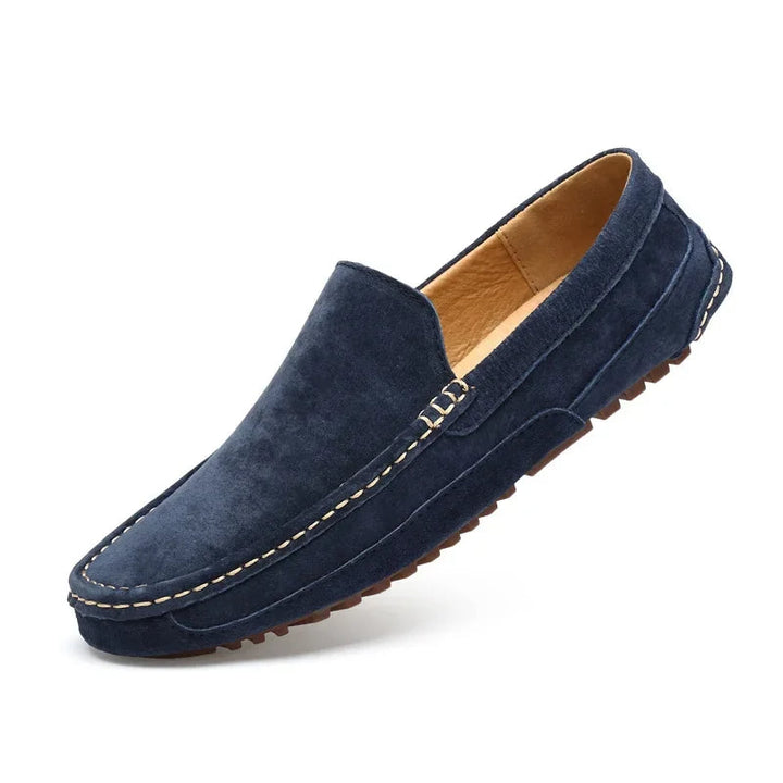 Mocassins de luxo premium em camurça