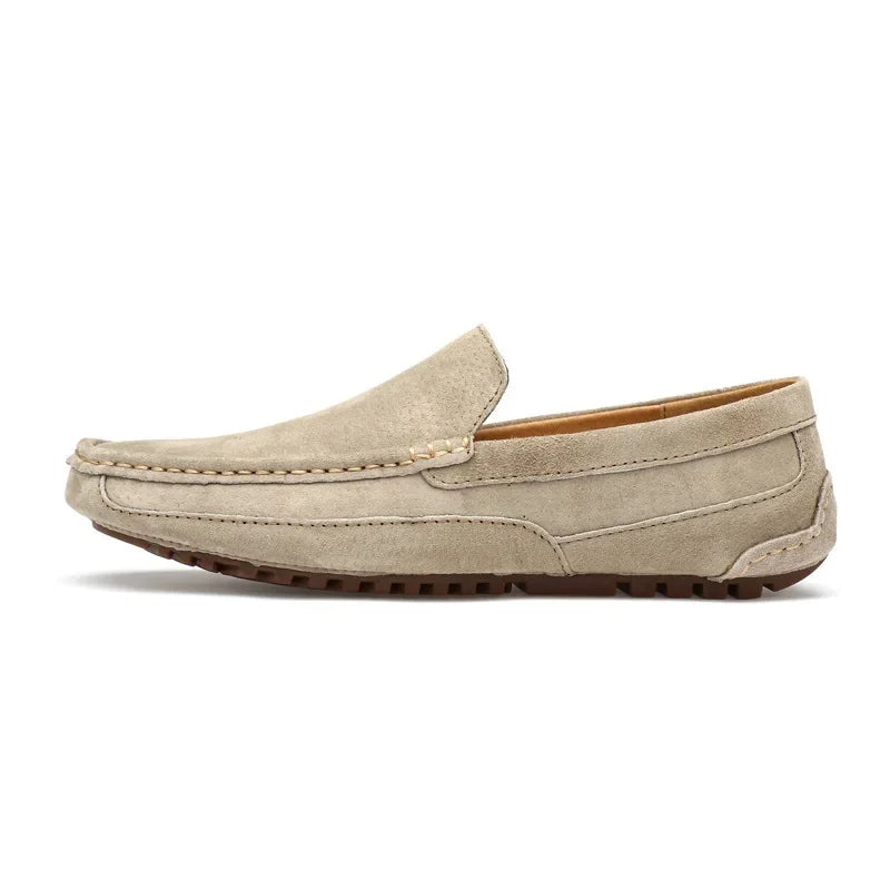 Mocassins de luxo premium em camurça