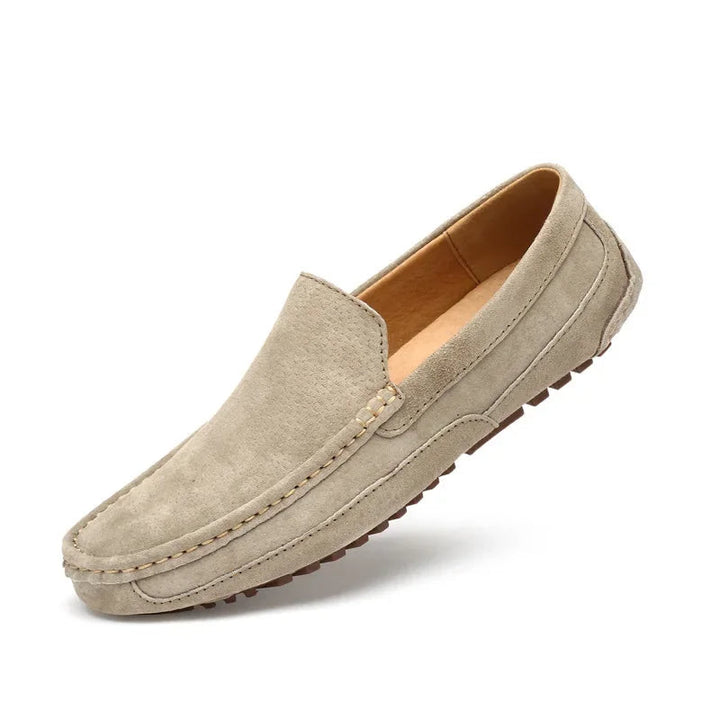 Mocassins de luxo premium em camurça