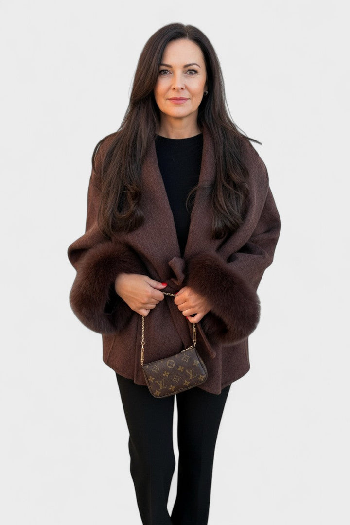 Dagmar™ | Casaco elegante com pele ecológica