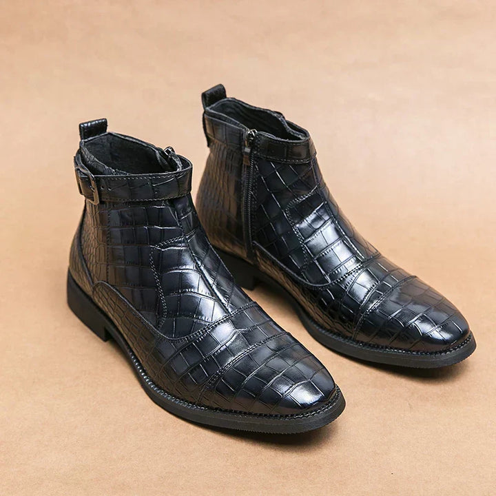 Dylan™ | Botas de pele sintética com fivela