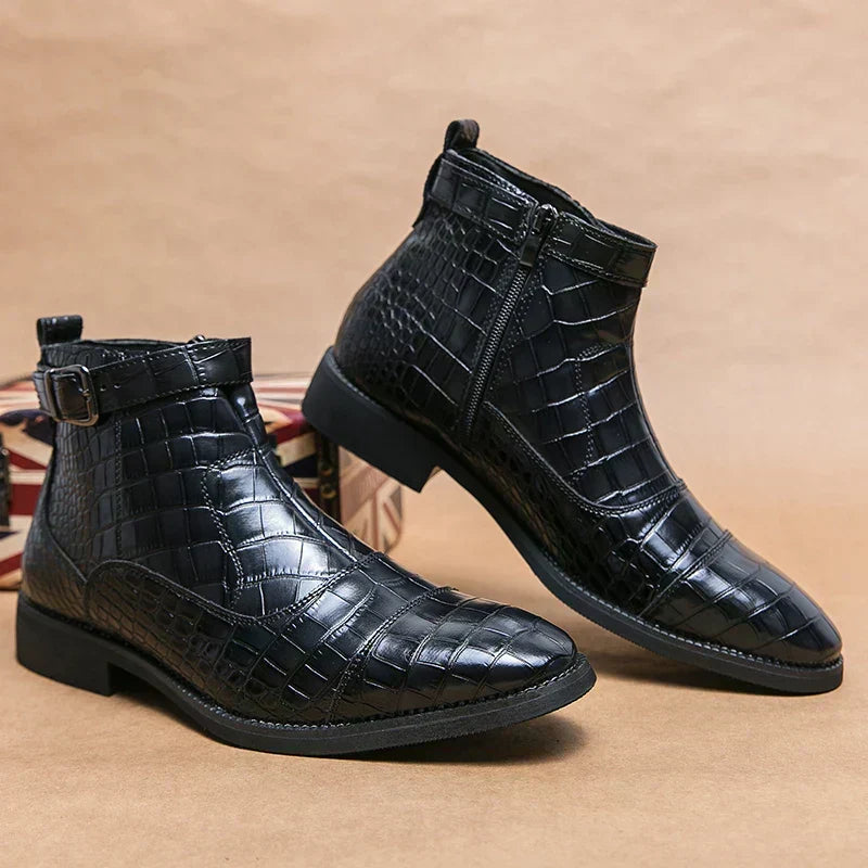 Dylan™ | Botas de pele sintética com fivela