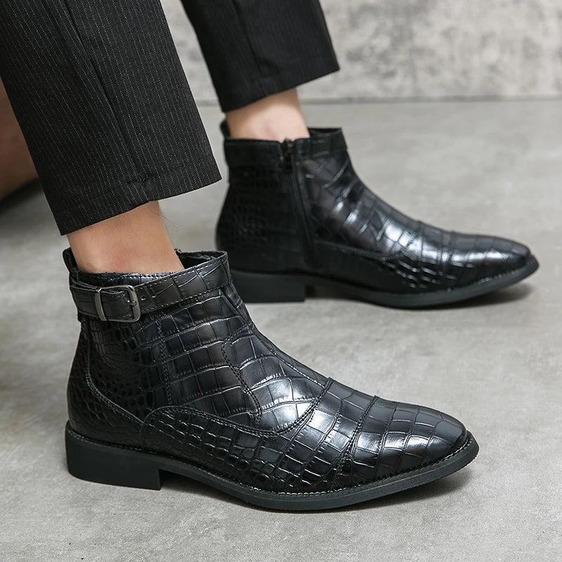 Dylan™ | Botas de pele sintética com fivela