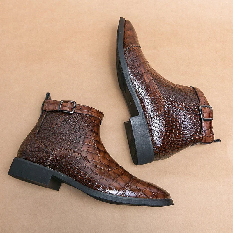 Dylan™ | Botas de pele sintética com fivela