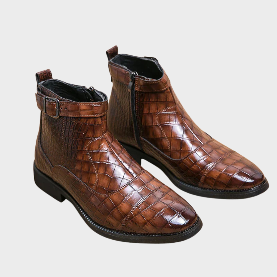 Dylan™ | Botas de pele sintética com fivela
