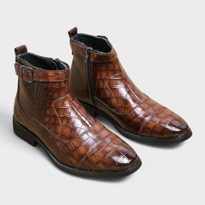 Dylan™ | Botas de pele sintética com fivela