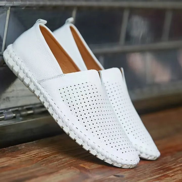 Elegantes Loafers em Couro Respirável