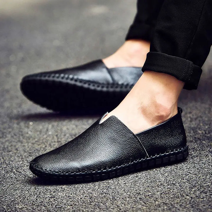 Elegantes Loafers em Couro Respirável