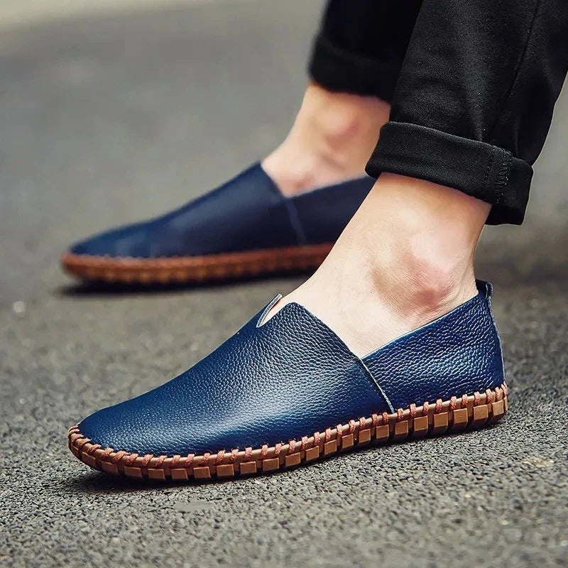 Elegantes Loafers em Couro Respirável