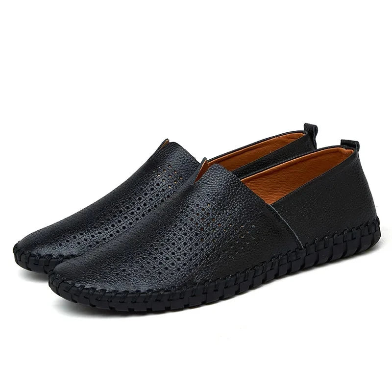 Elegantes Loafers em Couro Respirável