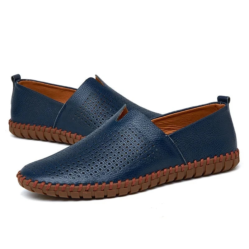 Elegantes Loafers em Couro Respirável