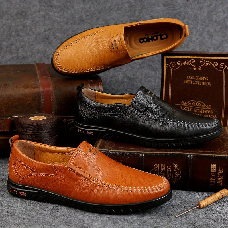Mocassins elegantes de couro
