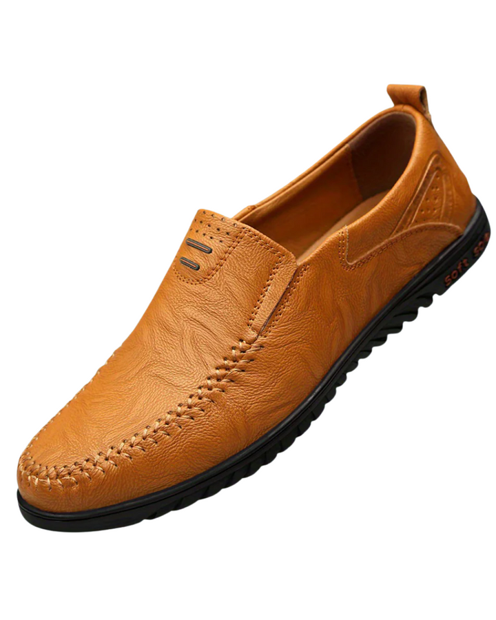 Mocassins elegantes de couro