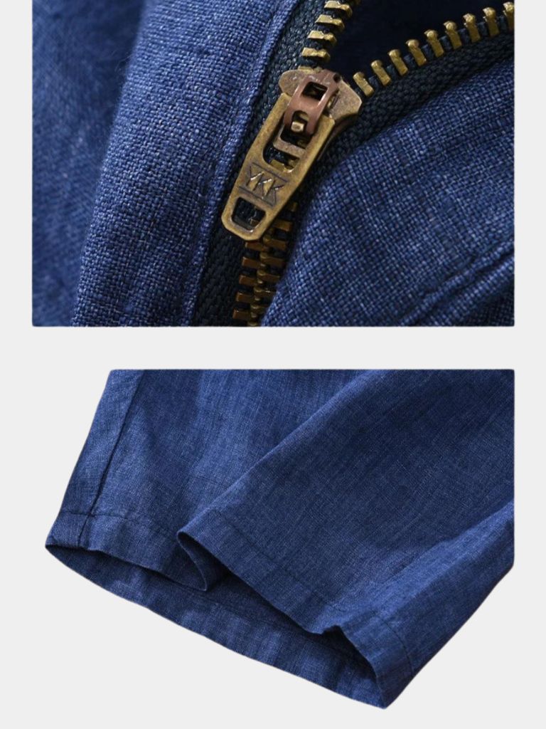 Felix™ | Calças de linho em azul
