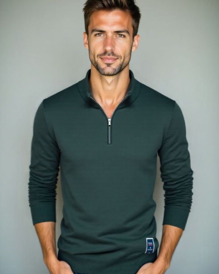 Frederik™ | Sweatshirt com fecho de correr