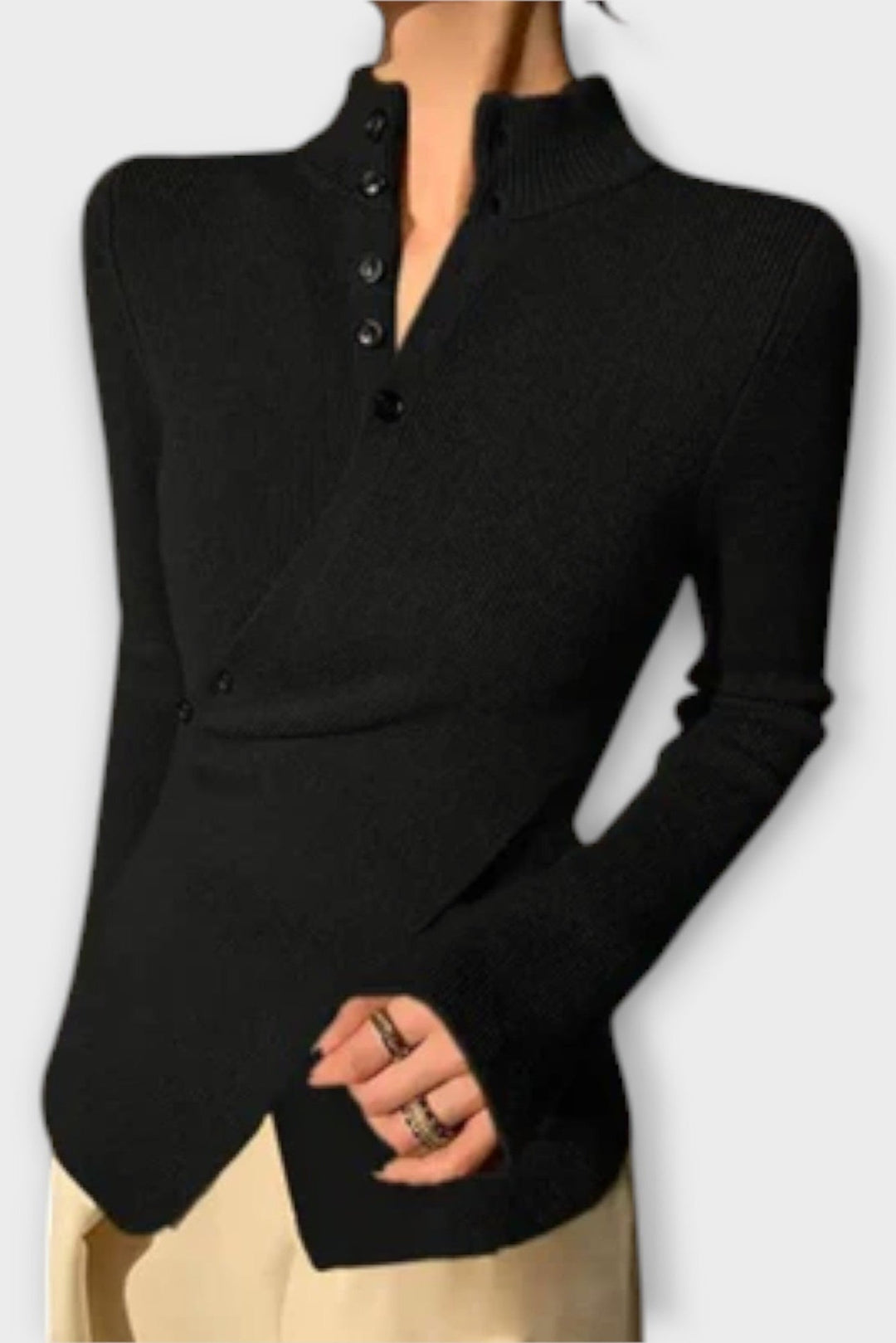 Gry | Camisola de malha preta