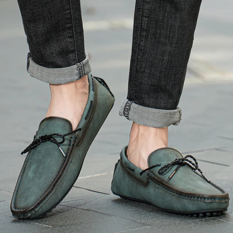 Mocassins de camurça feitos à mão