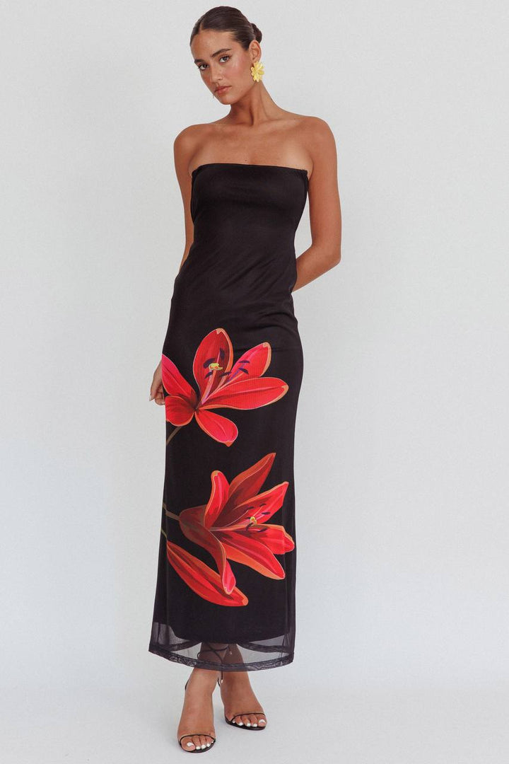 Svala | Vestido colorido sem alças