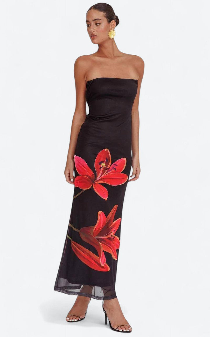 Svala | Vestido colorido sem alças