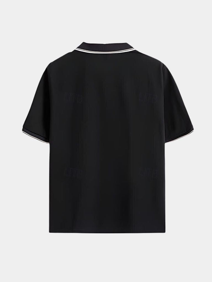 Jesper™ | Pólo com Decote em V Preto
