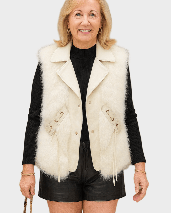 Katrin | Colete Elegante de Couro