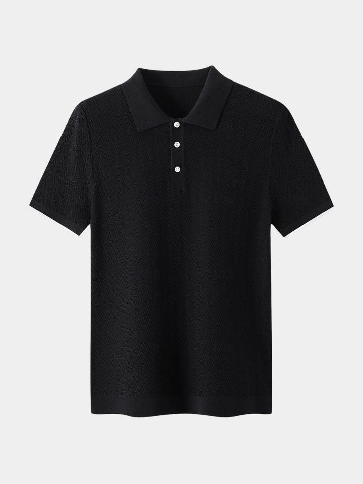 Keld™ | Polo de Malha Castanho Avermelhado