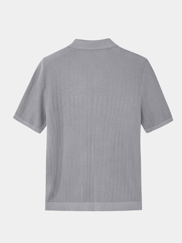 Keld™ | Polo de Malha Castanho Avermelhado