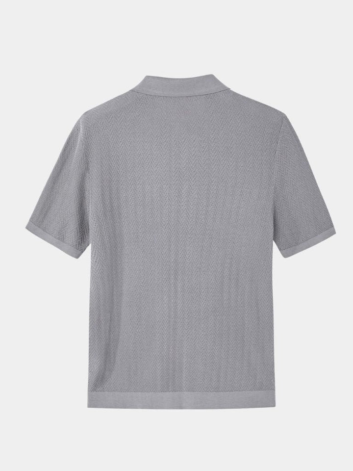 Keld™ | Polo de Malha Castanho Avermelhado
