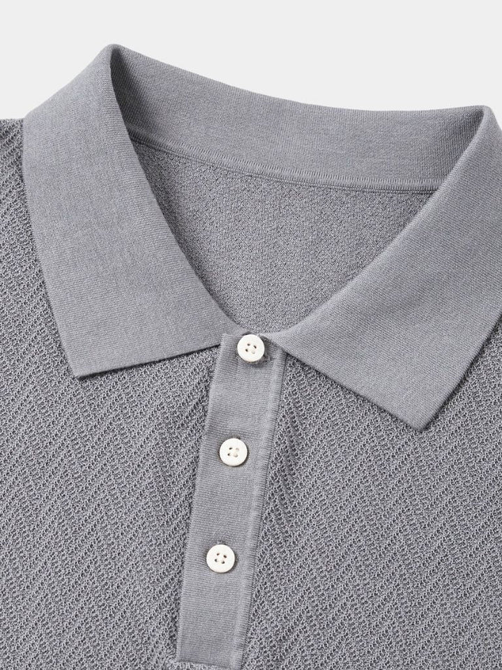 Keld™ | Polo de Malha Castanho Avermelhado