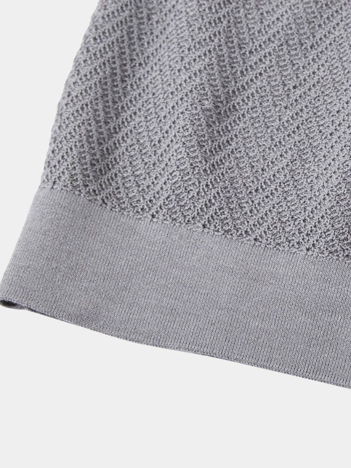 Keld™ | Polo de Malha Castanho Avermelhado