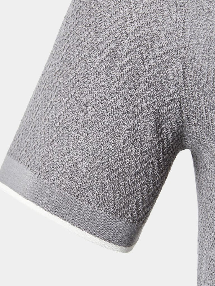 Keld™ | Polo de Malha Castanho Avermelhado