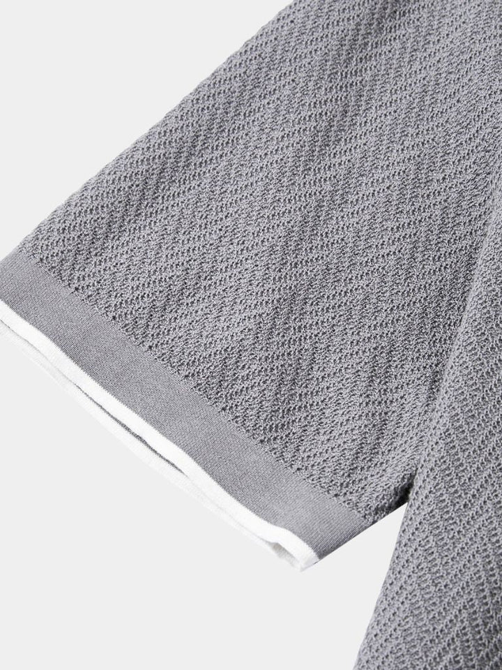 Keld™ | Polo de Malha Castanho Avermelhado