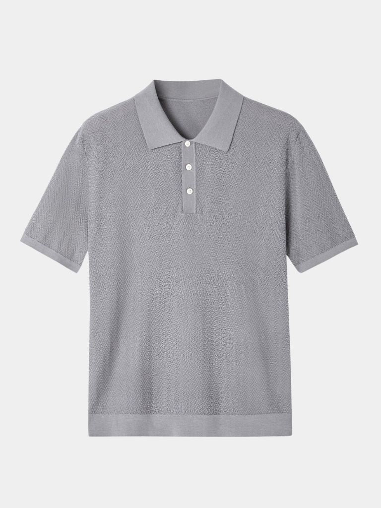 Keld™ | Polo de Malha Castanho Avermelhado