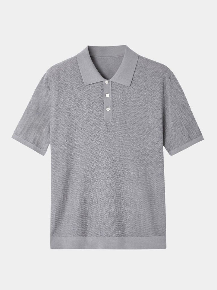Keld™ | Polo de Malha Castanho Avermelhado