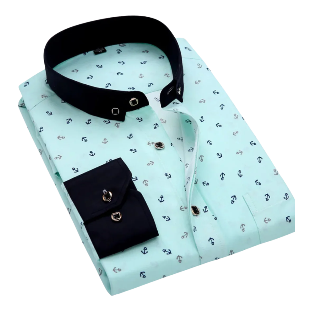 Klaas™ | Camisa com Padrão Marítimo