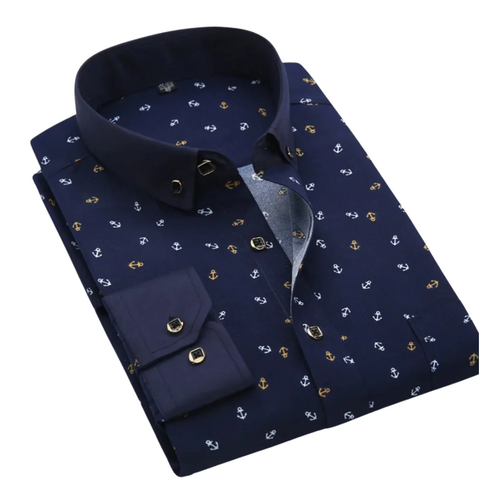 Klaas™ | Camisa com Padrão Marítimo