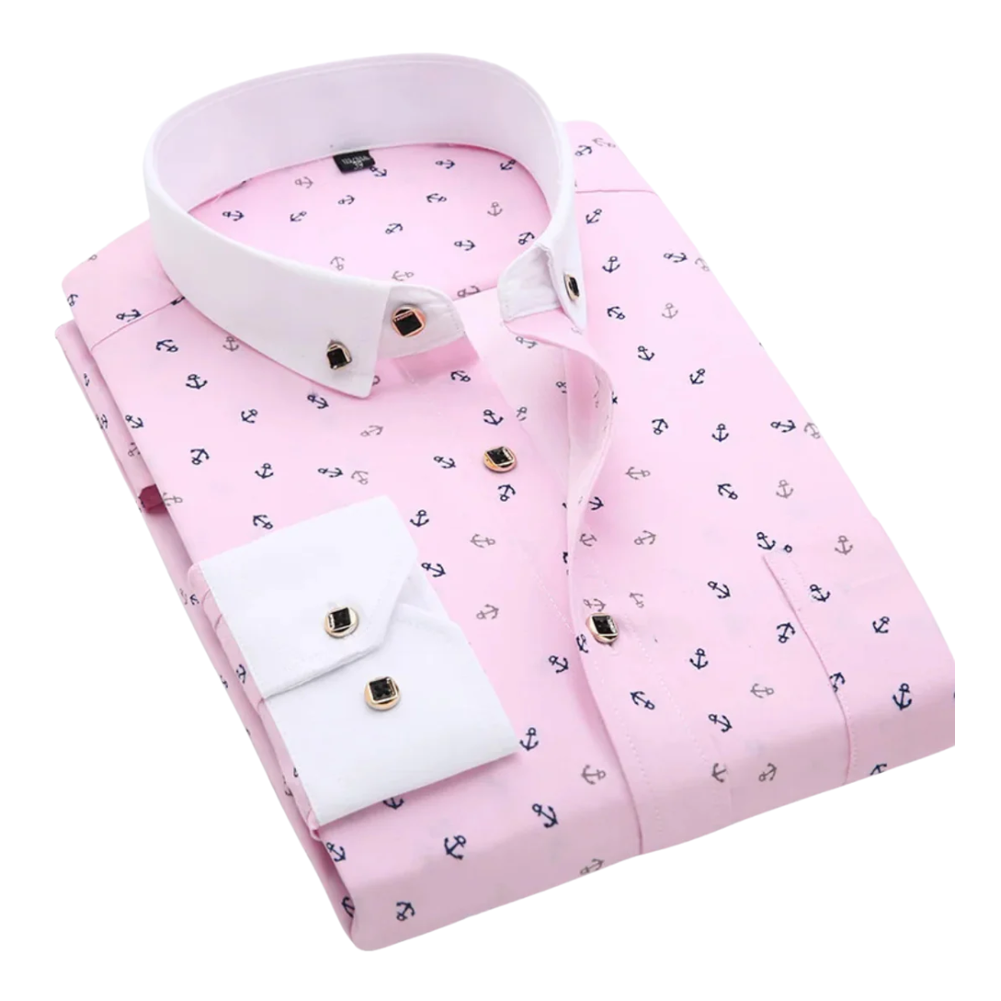 Klaas™ | Camisa com Padrão Marítimo