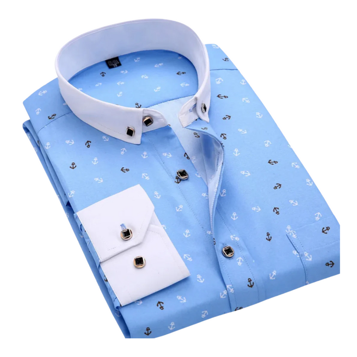 Klaas™ | Camisa com Padrão Marítimo