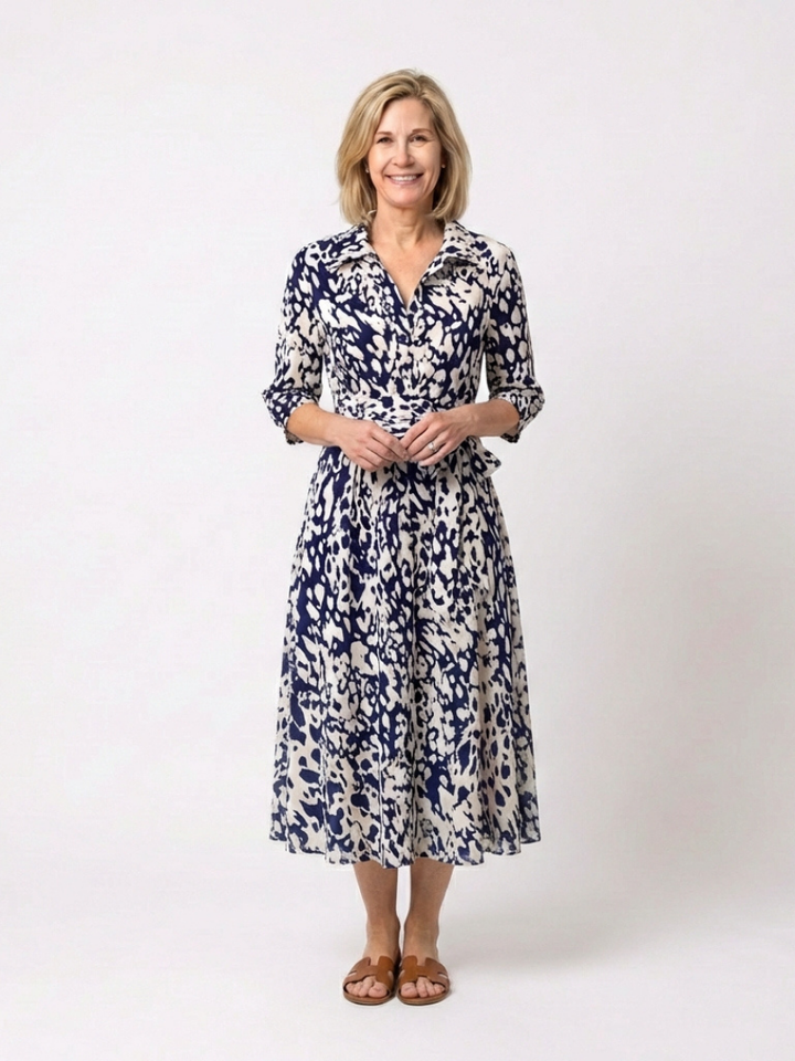 Kler | Long-sleeved dress with belt