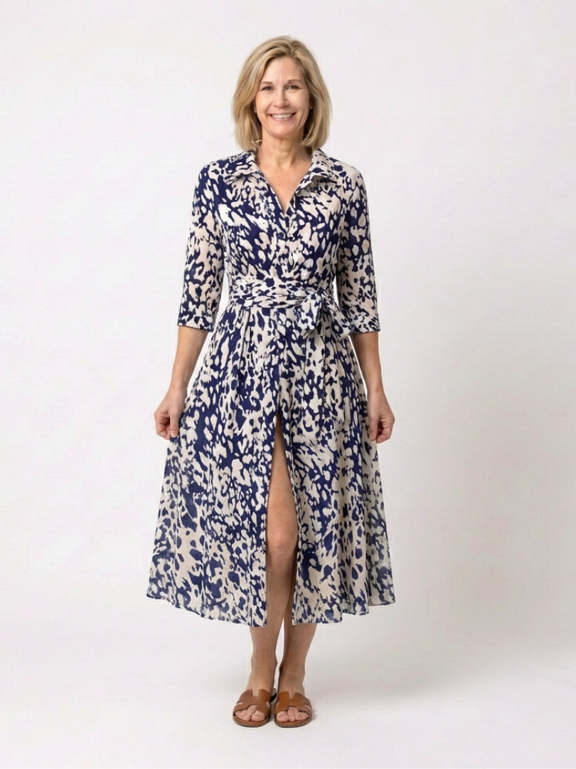 Kler | Long-sleeved dress with belt