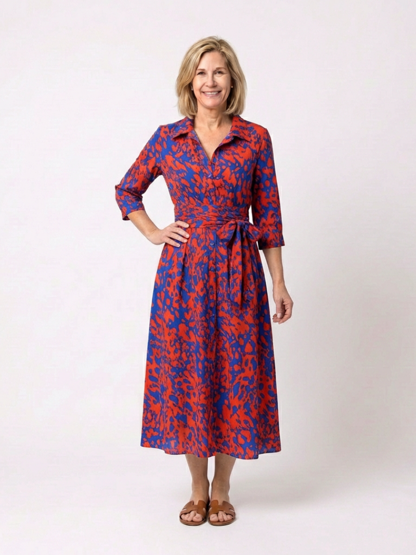 Kler | Long-sleeved dress with belt