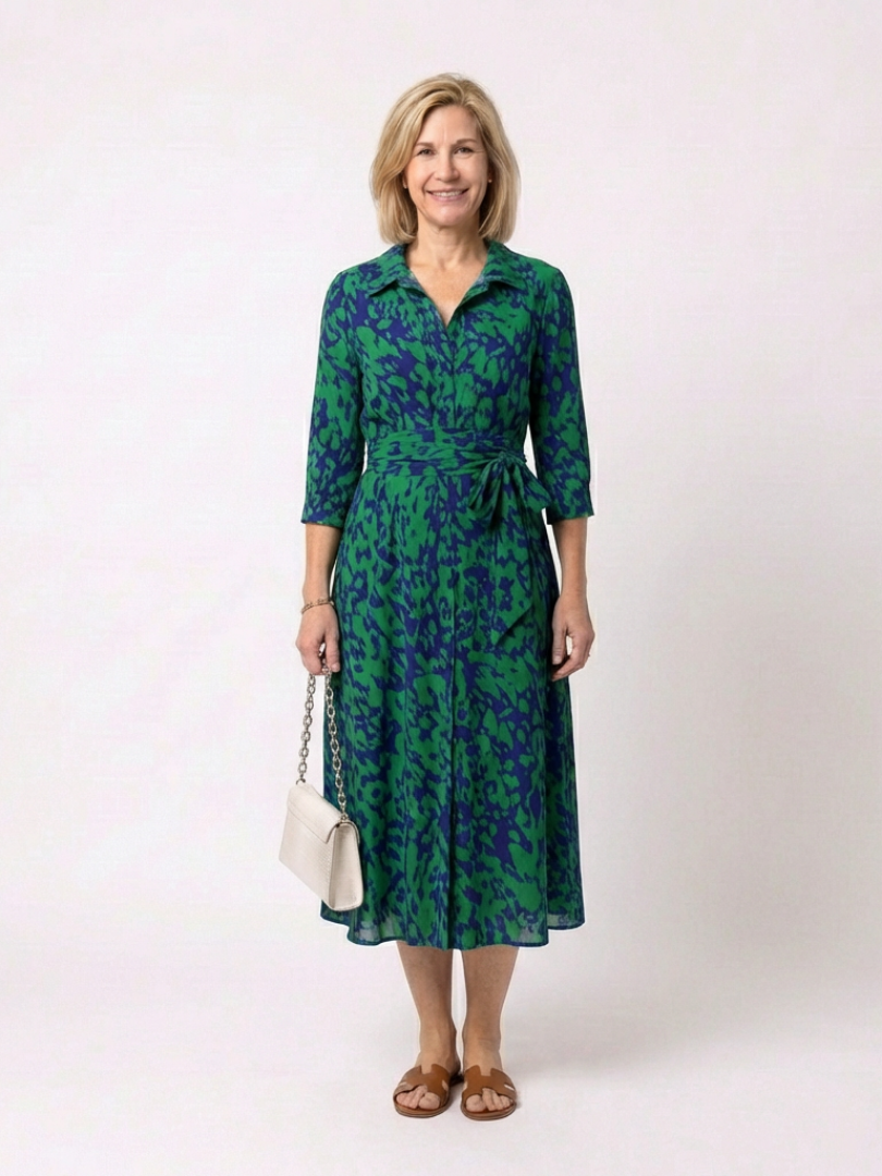 Kler | Long-sleeved dress with belt