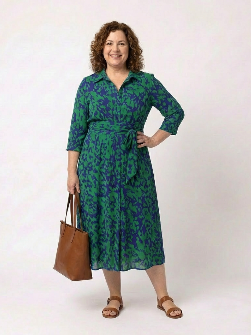 Kler | Long-sleeved dress with belt
