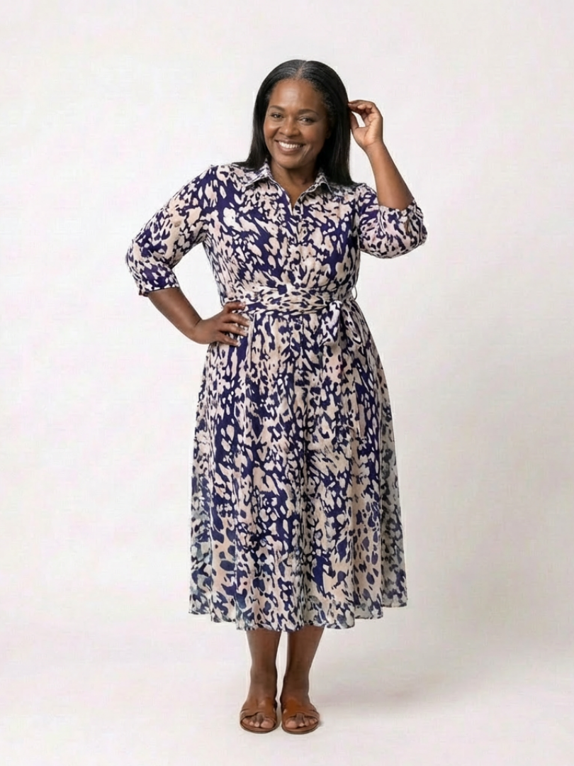 Kler | Long-sleeved dress with belt