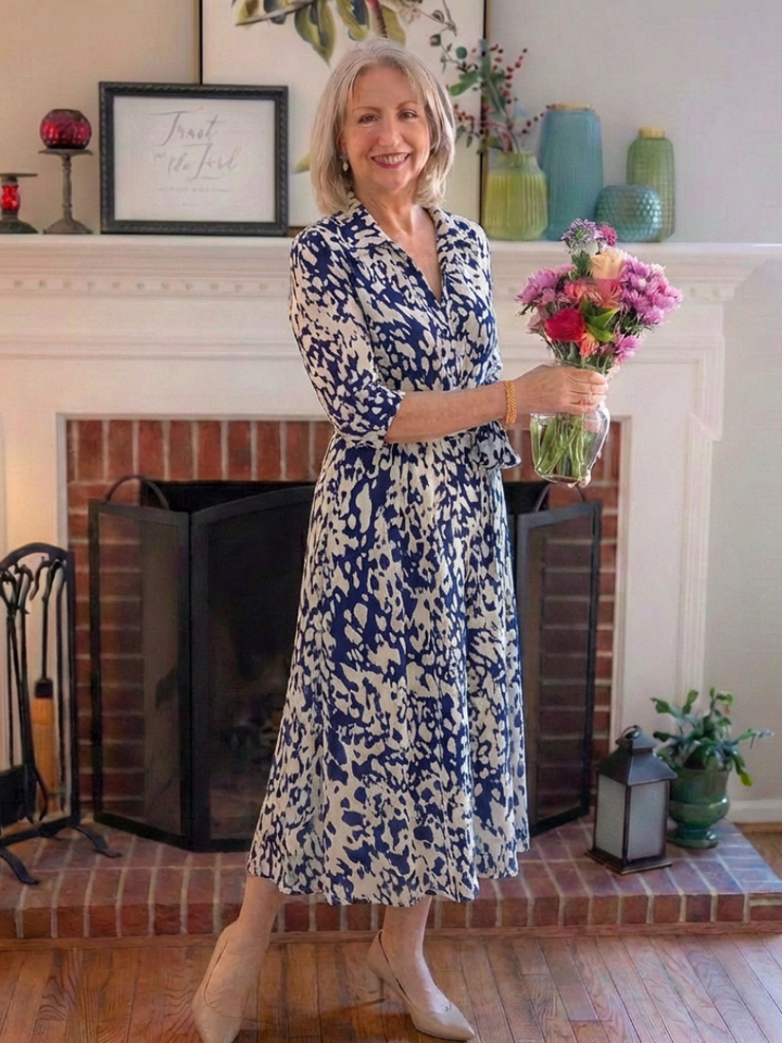 Kler | Long-sleeved dress with belt