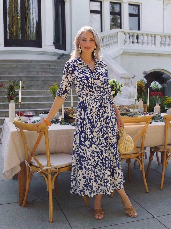 Kler | Long-sleeved dress with belt