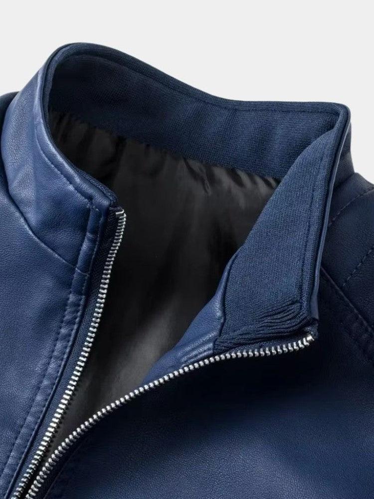 Luca™ | Casaco de pele com design trespassado