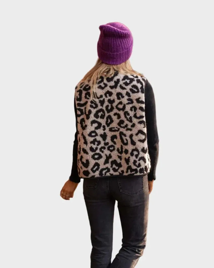 Maya | Colete com padrão leopardo