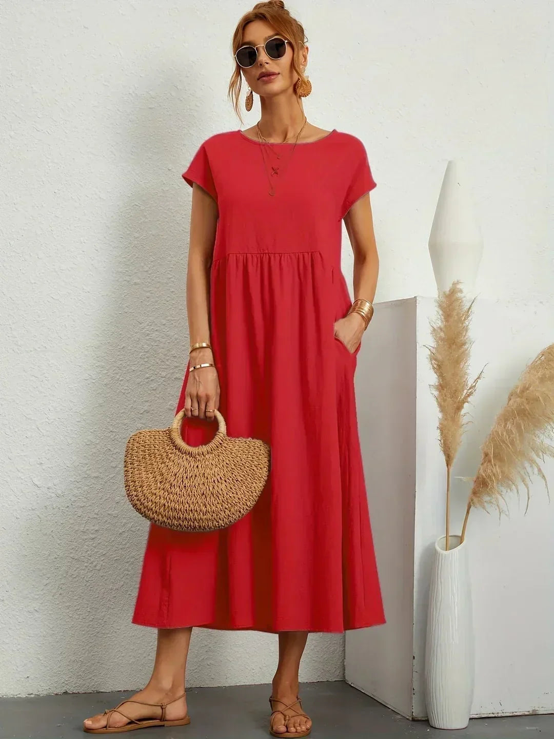 Gabriel™ — Elegante vestido midi com design fluido