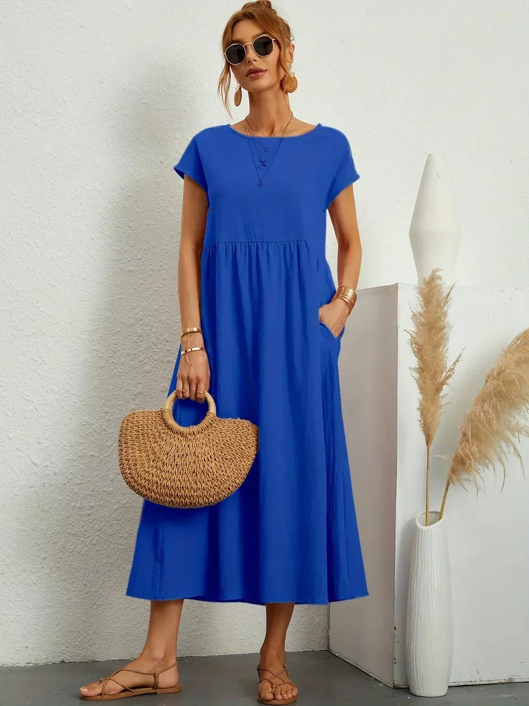 Gabriel™ — Elegante vestido midi com design fluido
